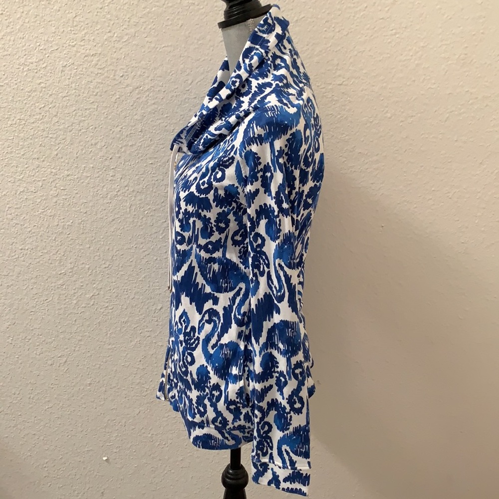 Lilly Pulitzer Angela jacket XS Blue white RARE Excellent Condition HTF Pelican - Picture 13 of 15